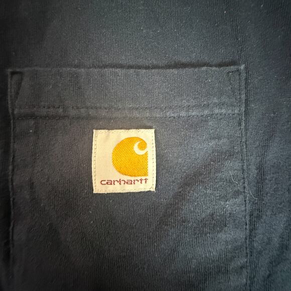 Carhartt Loose Fit Pocket T-Shirt Black XL Workwear Tee Made in Guatemala - Picture 4 of 6